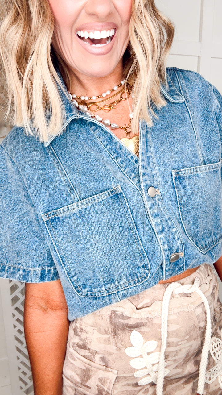The Western Belle Denim Top