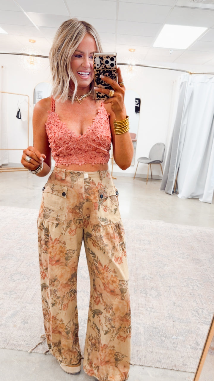 The Rosalie Floral Denim Pants