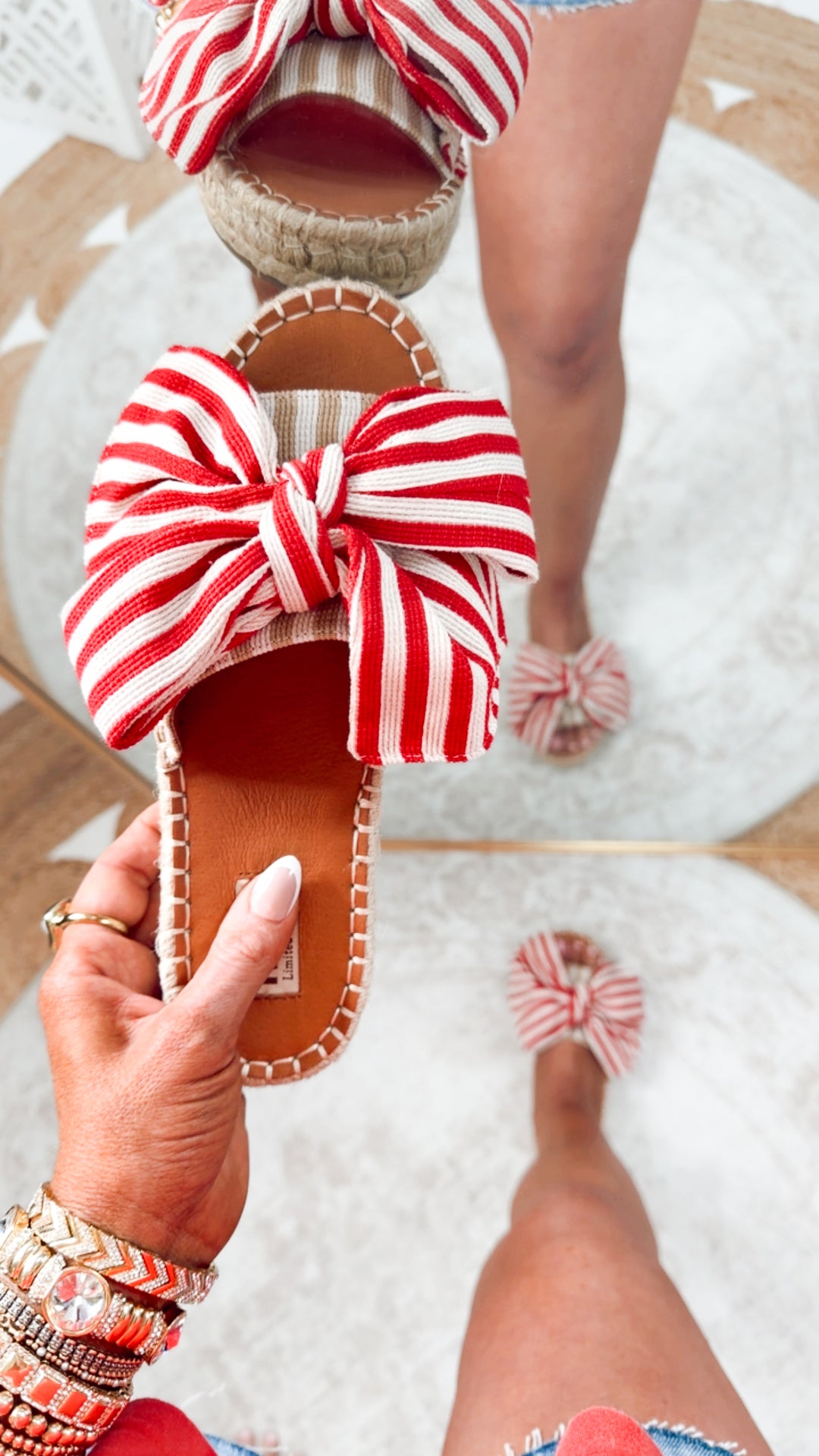 Danielle Bow Sandal-Red