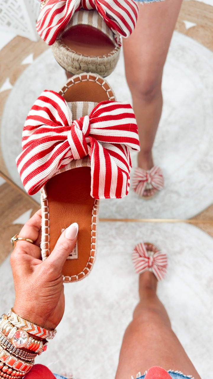 Danielle Bow Sandal-Red
