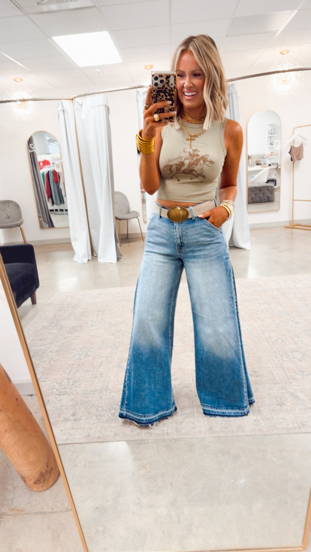 Saddle Up Tank-Olive