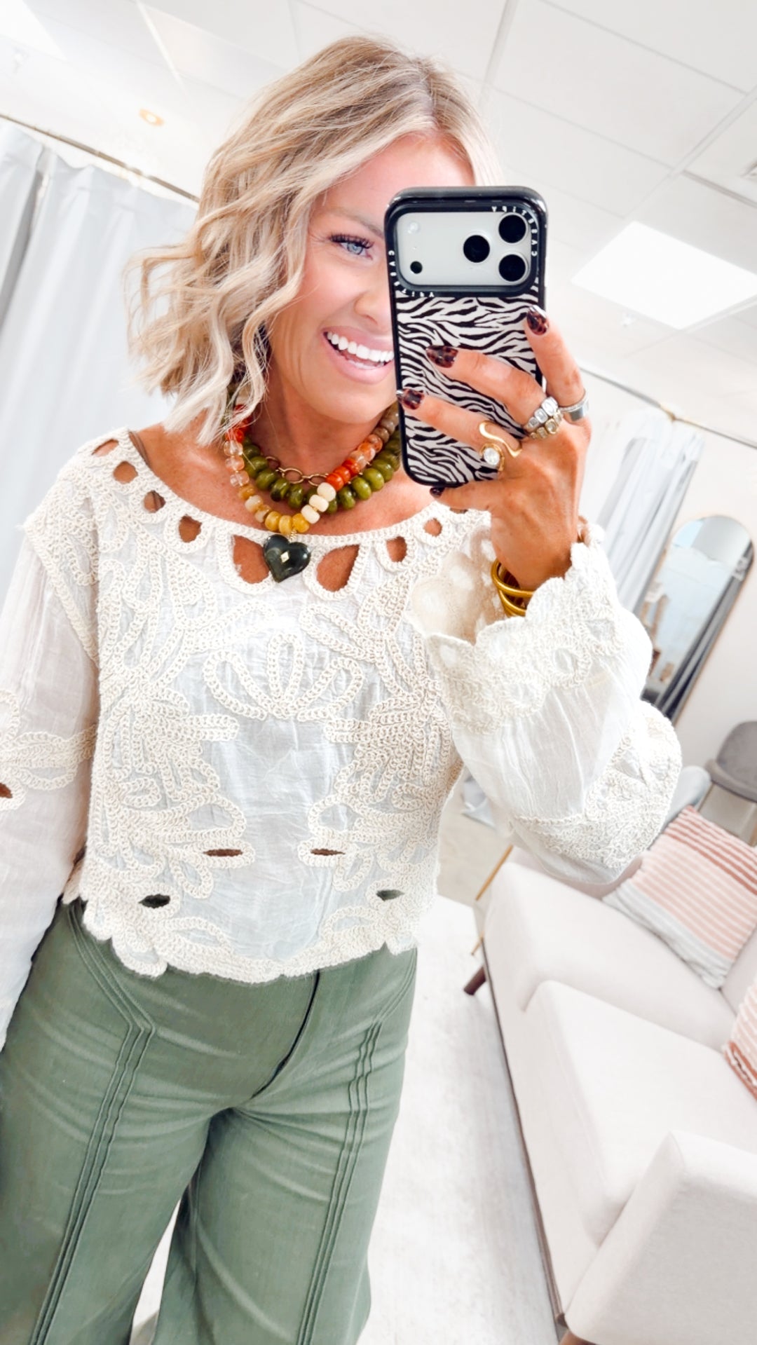 Katherine High Waisted Wide Leg Jean-Olive