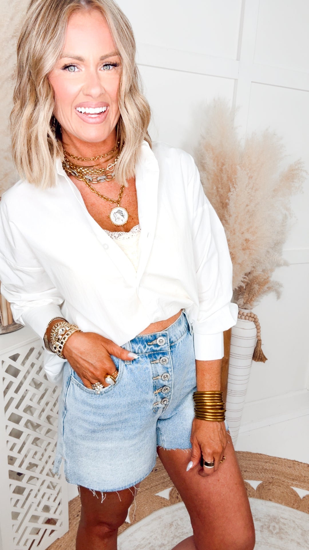 The Lucy Poplin Shirt-White