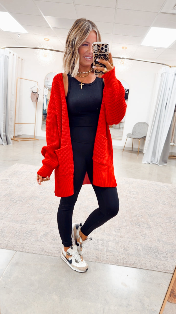 Ruby Waffle Weave Cardigan