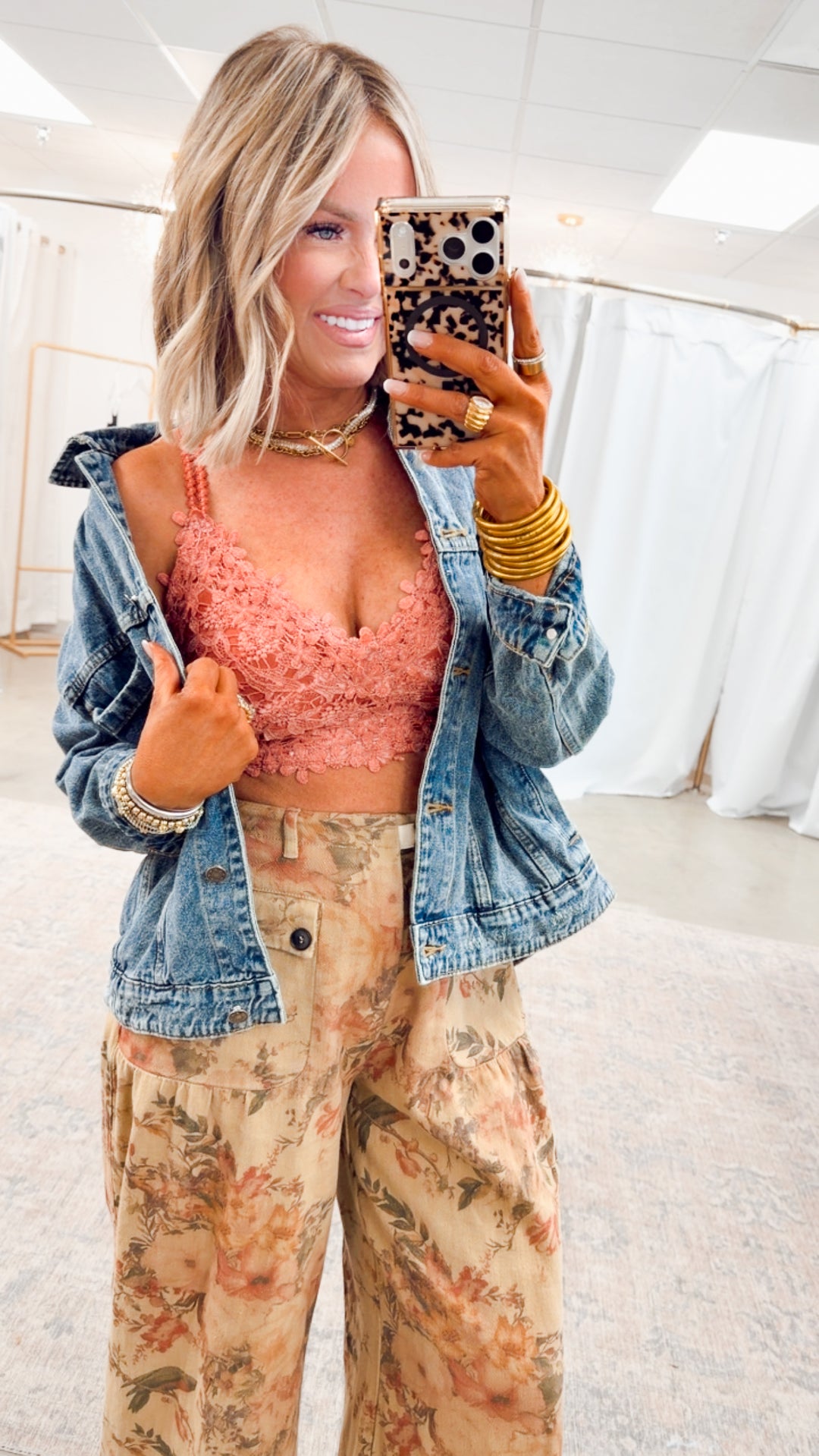 The Rosalie Floral Denim Pants