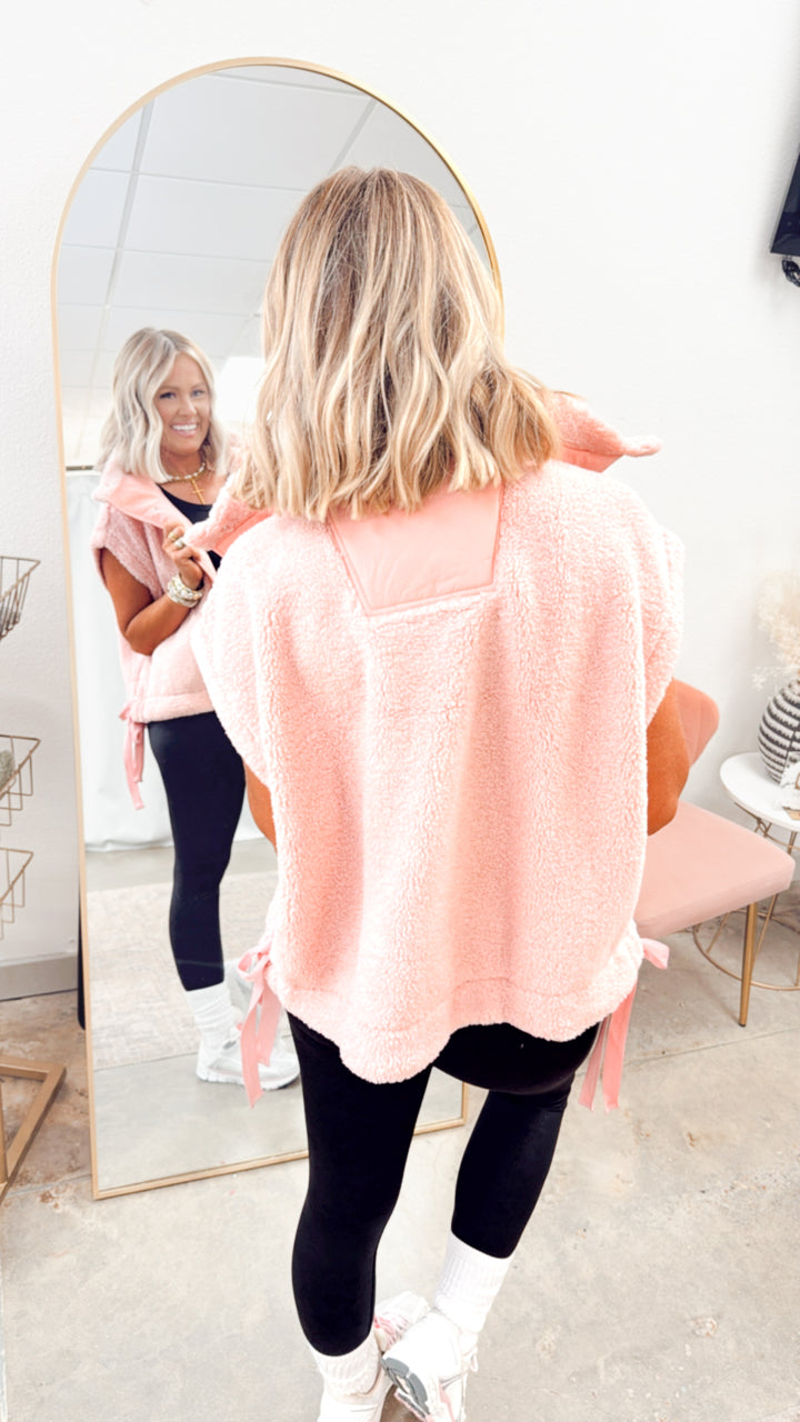 Lumi Sherpa Vest-Pink