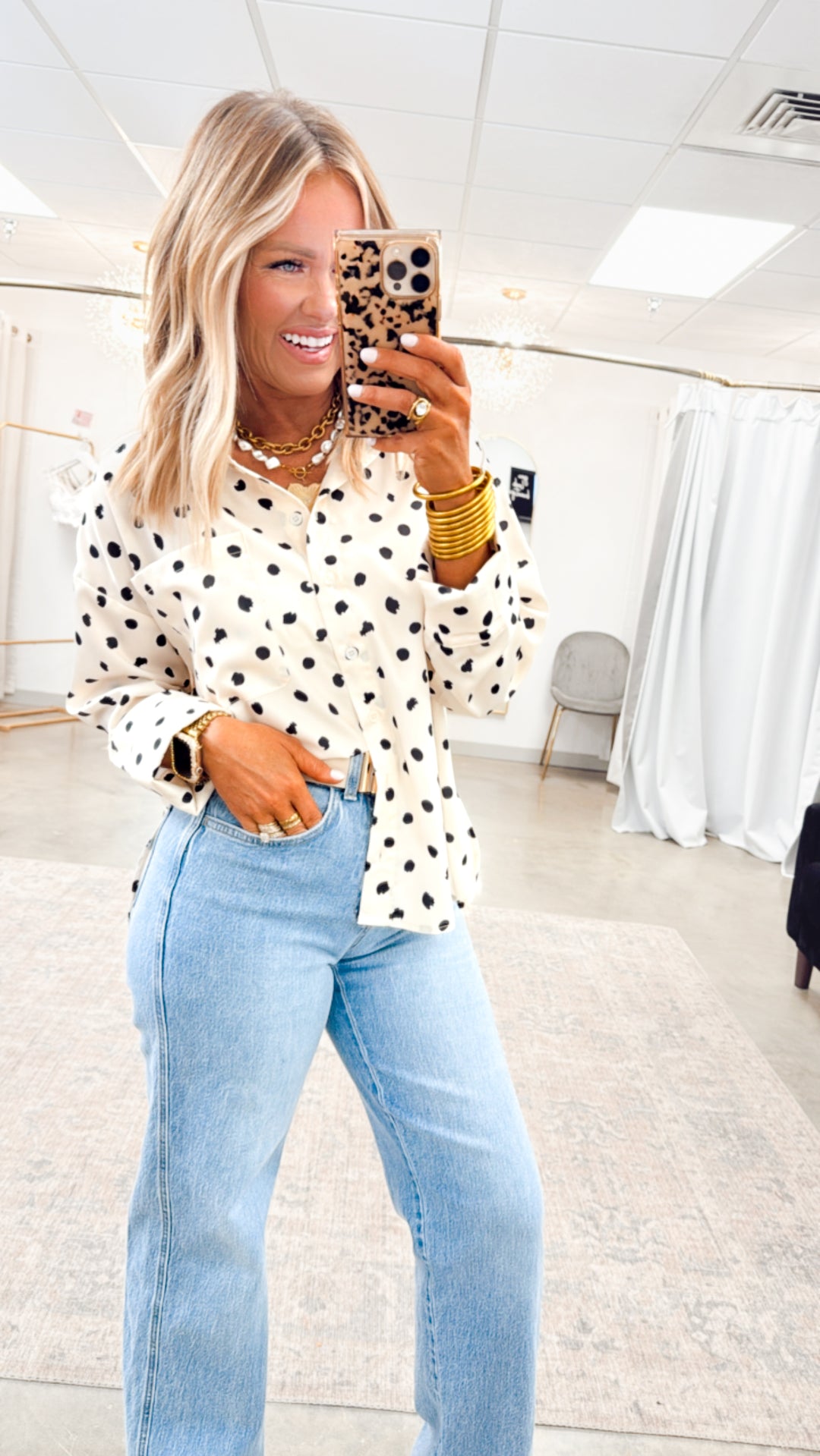 Classic Polka Dot Blouse