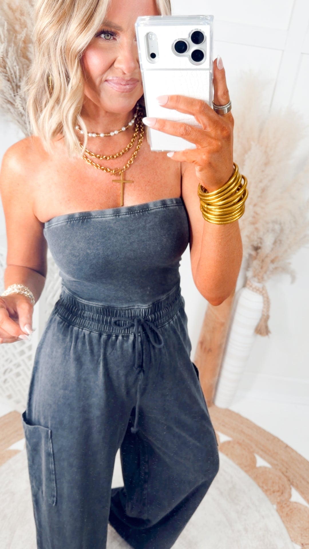 Coastal Ease Jumpsuit-Black