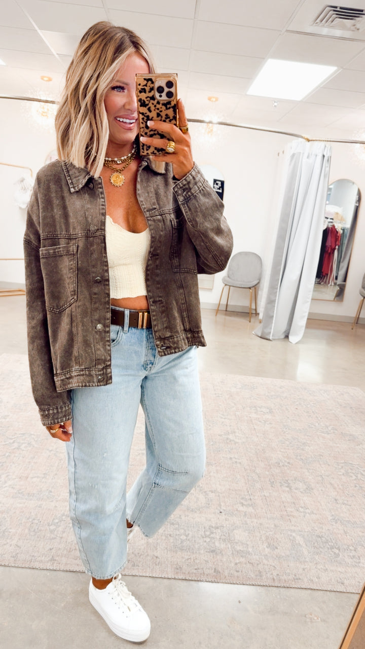 Oak Ridge Denim Jacket-Black Coffee