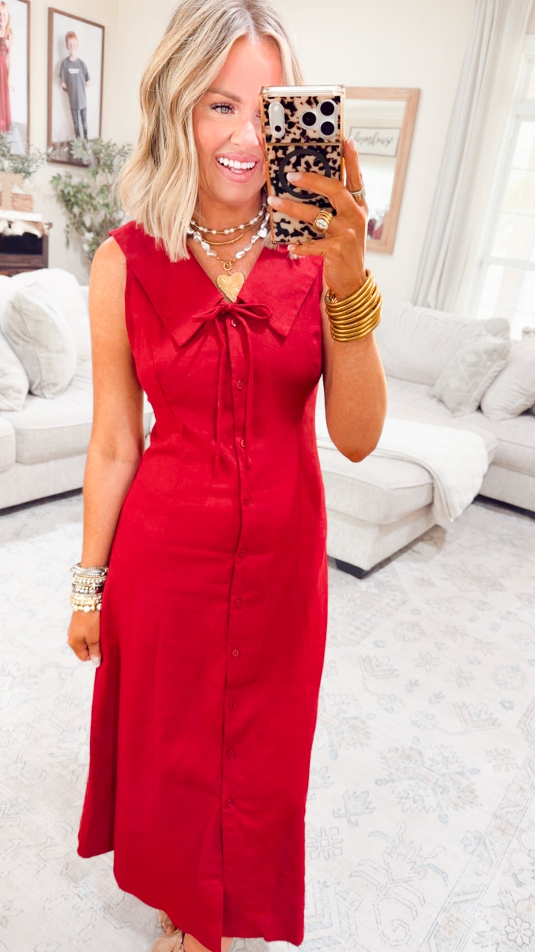 The Claire Midi Dress-Burgundy