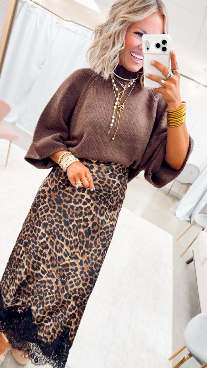 The Leopard Lace Maxi Skirt