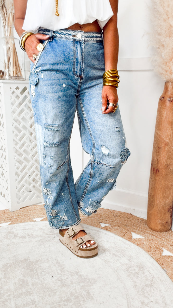 The Dusty Bloom Distressed Jeans