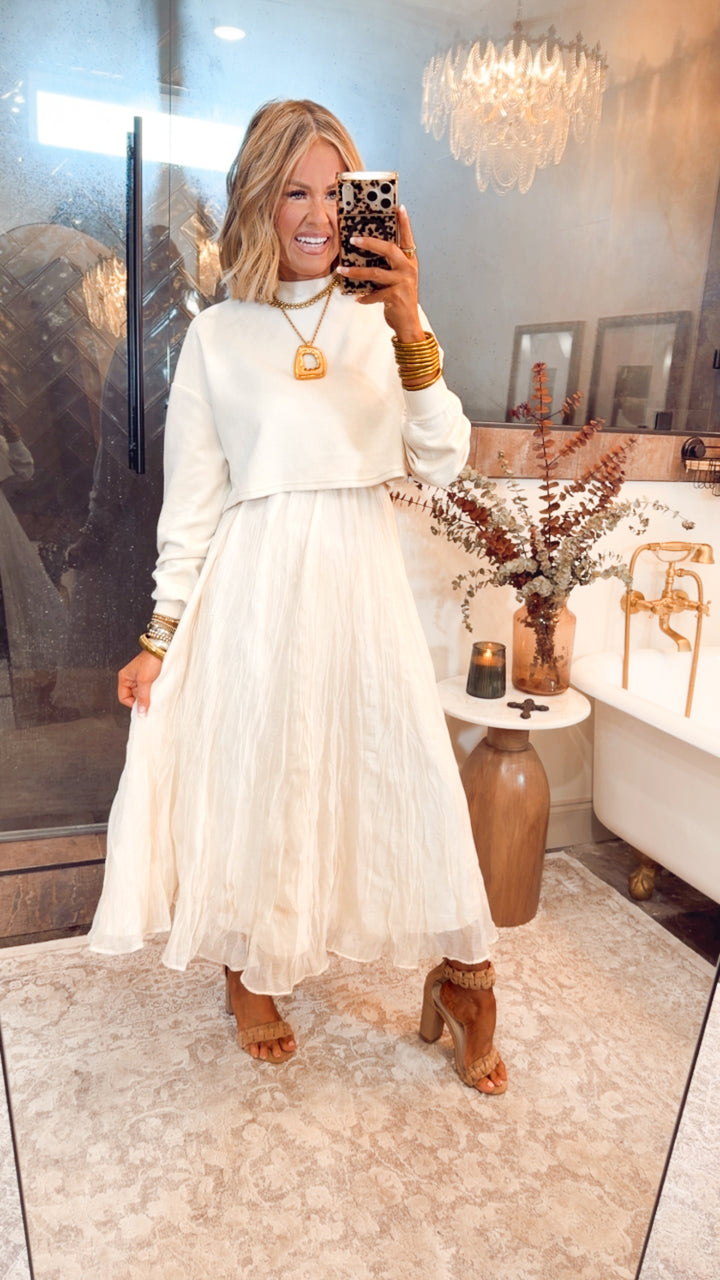 Millie Midi Skirt-Pearl