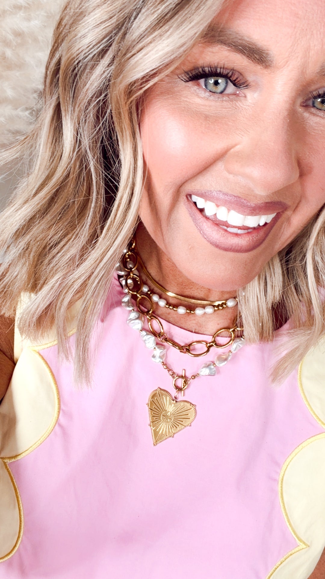 Blaze Pearl Heart Necklace