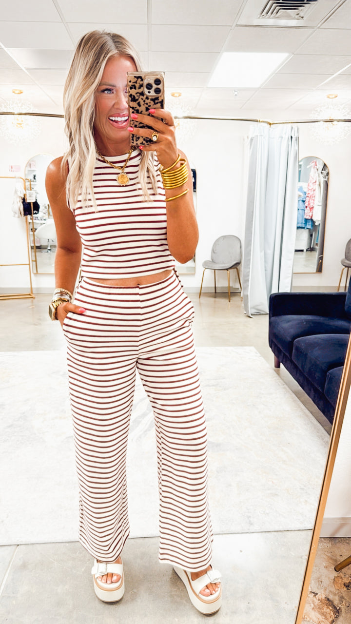 Capri Stripe Two-Piece Set