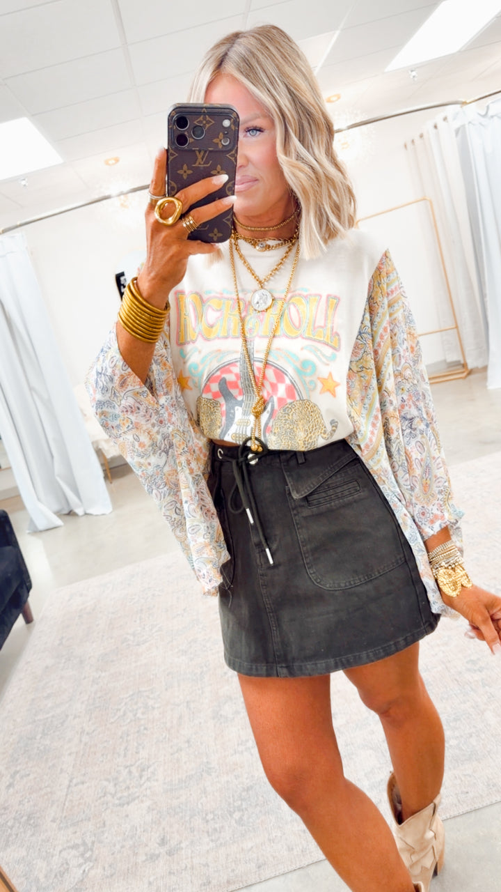 Pippa Denim Skort-Olive