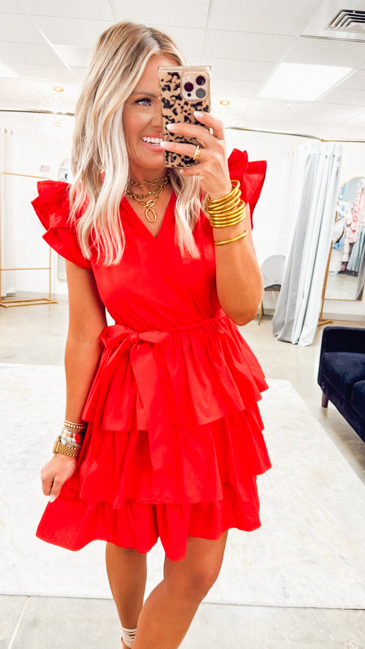 The Ruby Flutter Dress