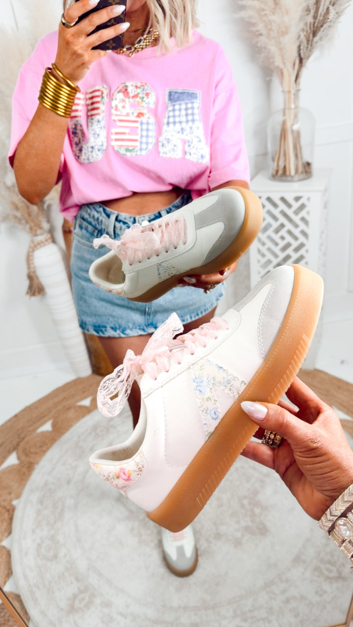 MIA Axel Sneakers-White Floral
