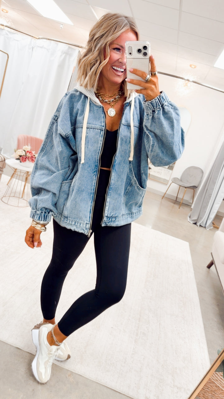 Lainey Hooded Denim Jacket