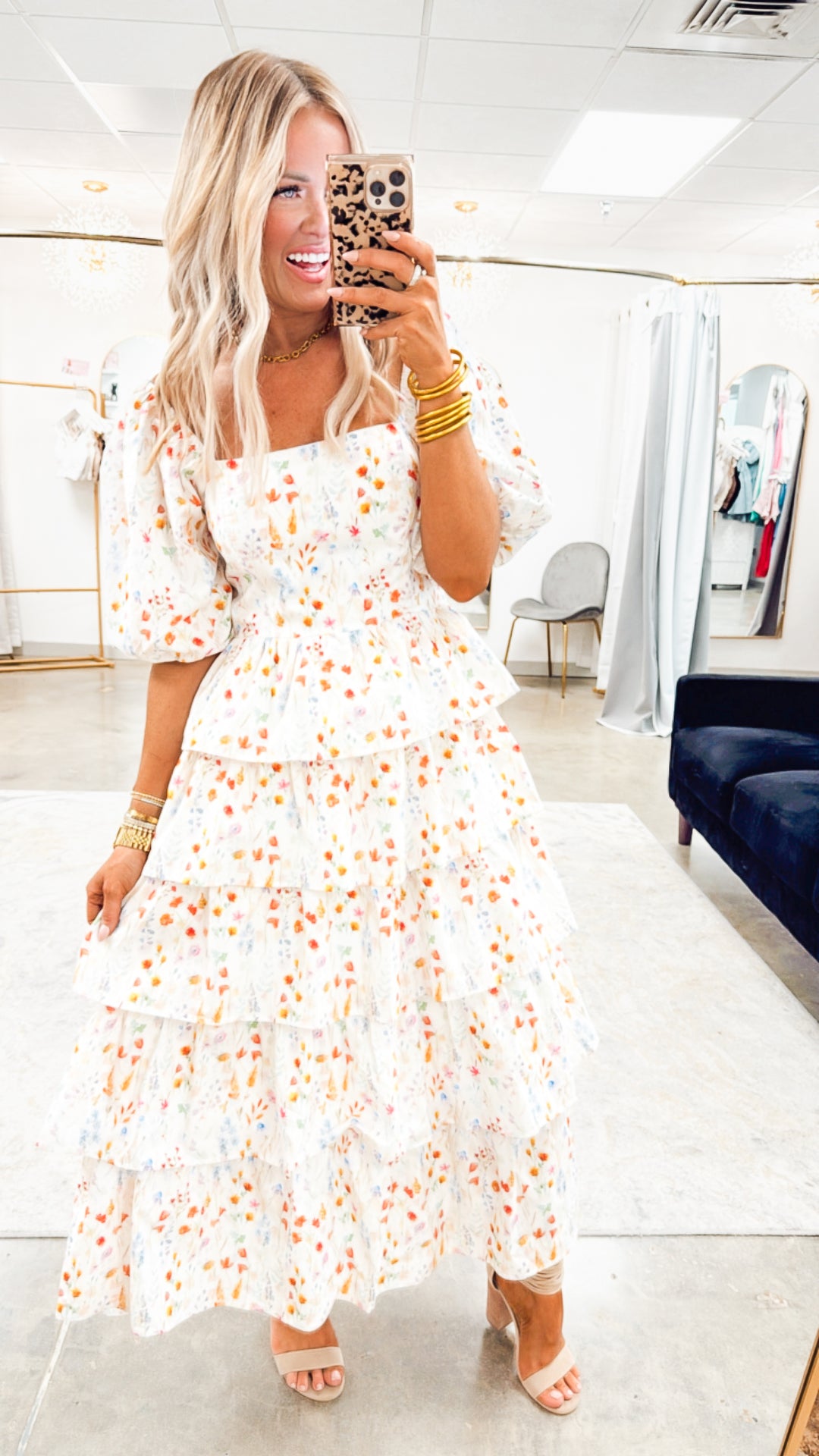 Magnolia Midi Dress- Ivory