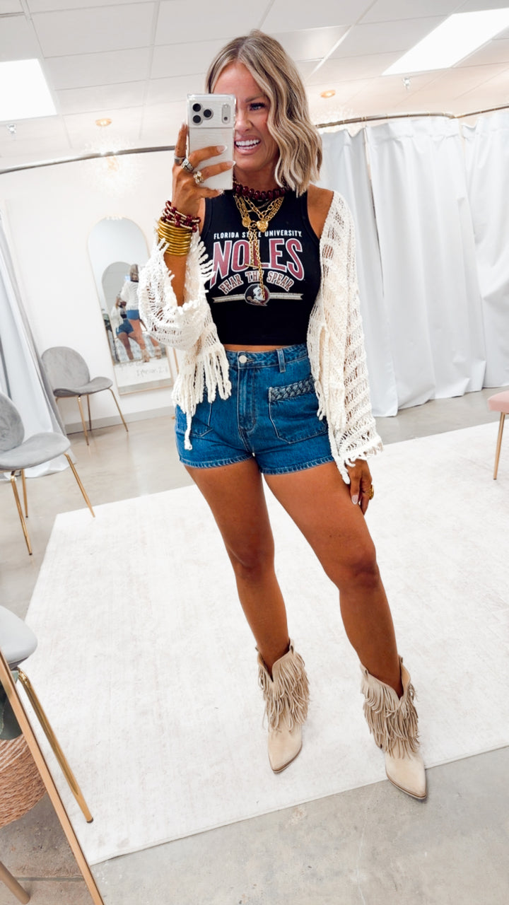 The Crochet Dreamcatcher Cardigan-Cream