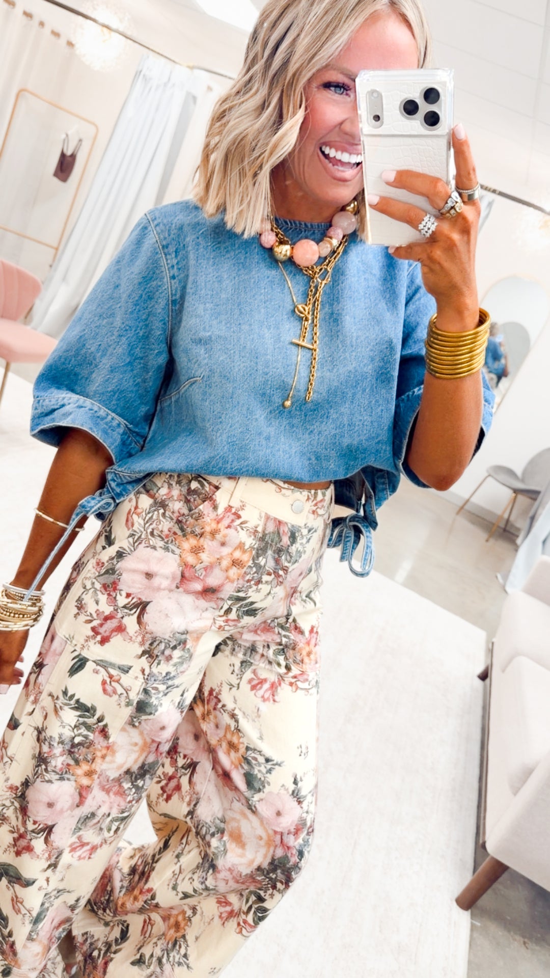 The Amarillo Sky Denim Top