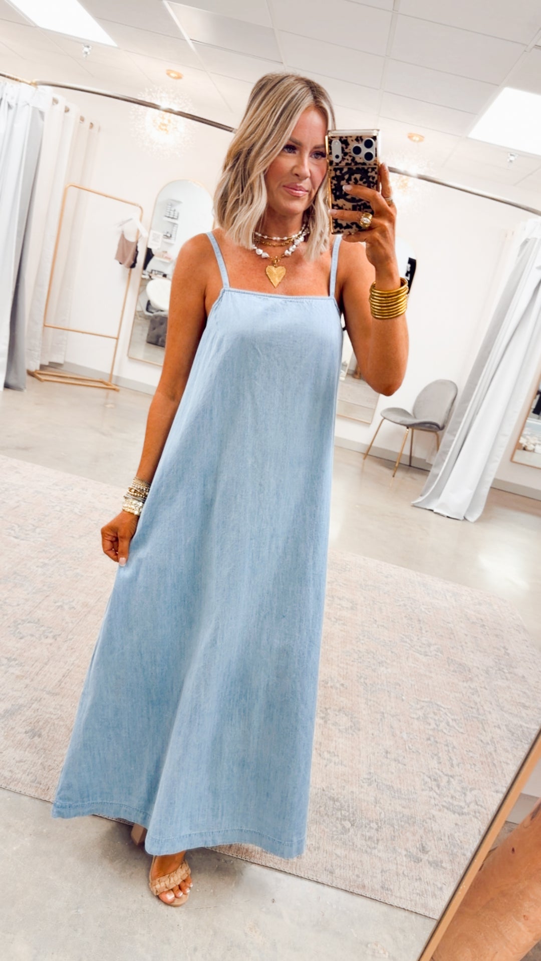 Cheyenne Denim Maxi Dress