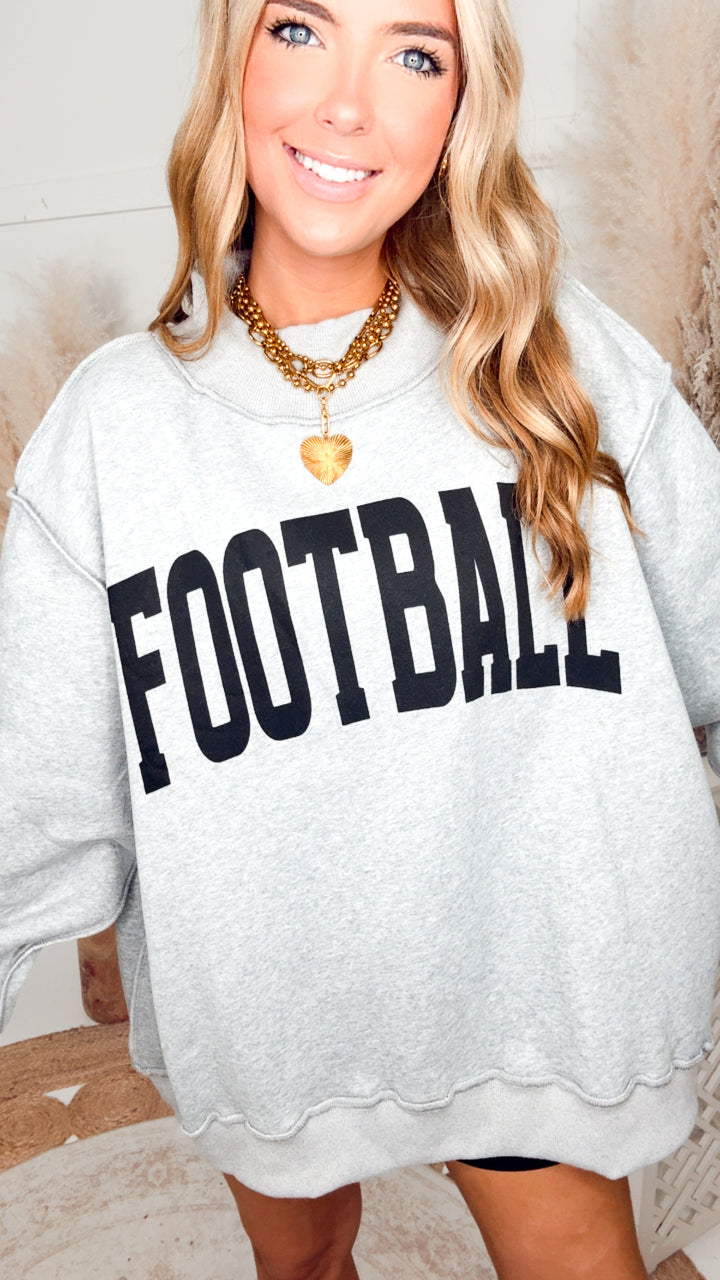 Football Reversible Mock Neck Sweatshirt