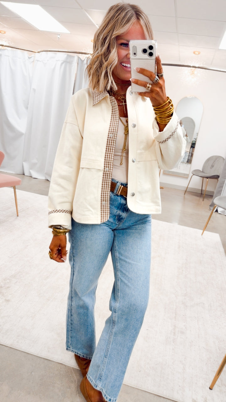 Gingham Luxe Jacket