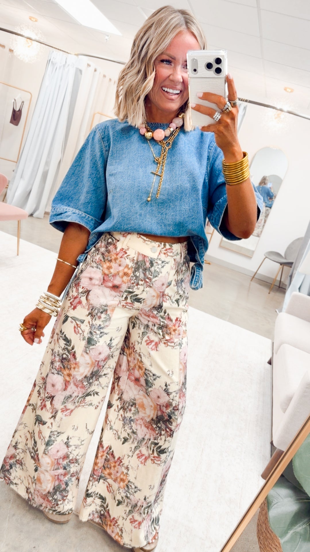 The Amarillo Sky Denim Top