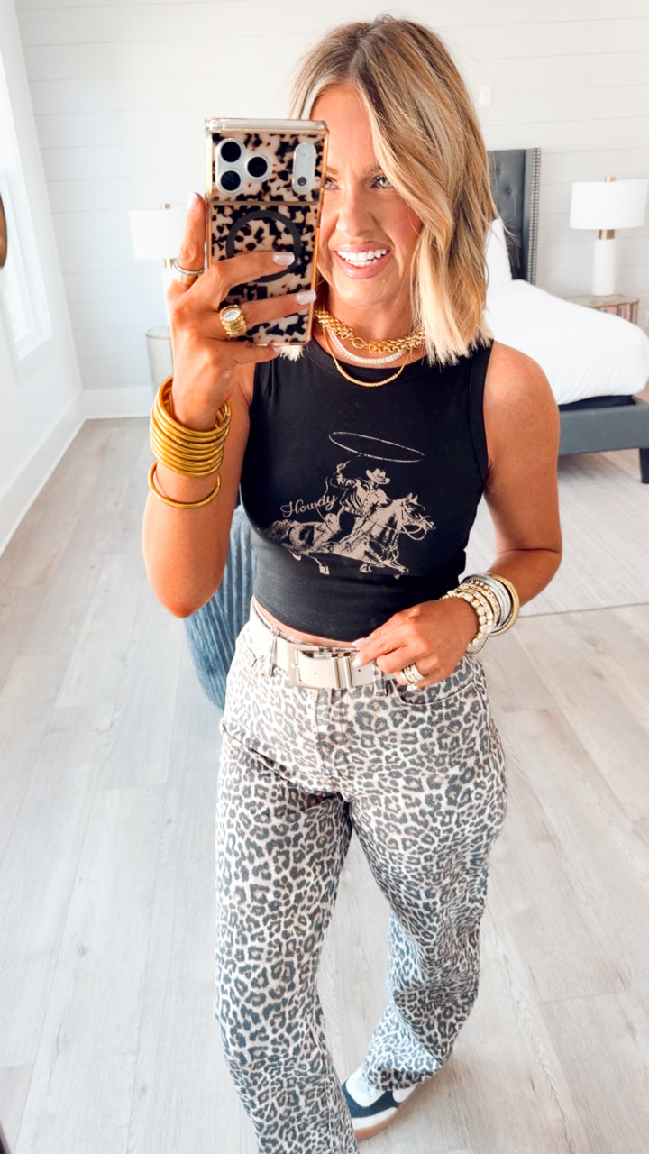 Saddle Up Tank-Black