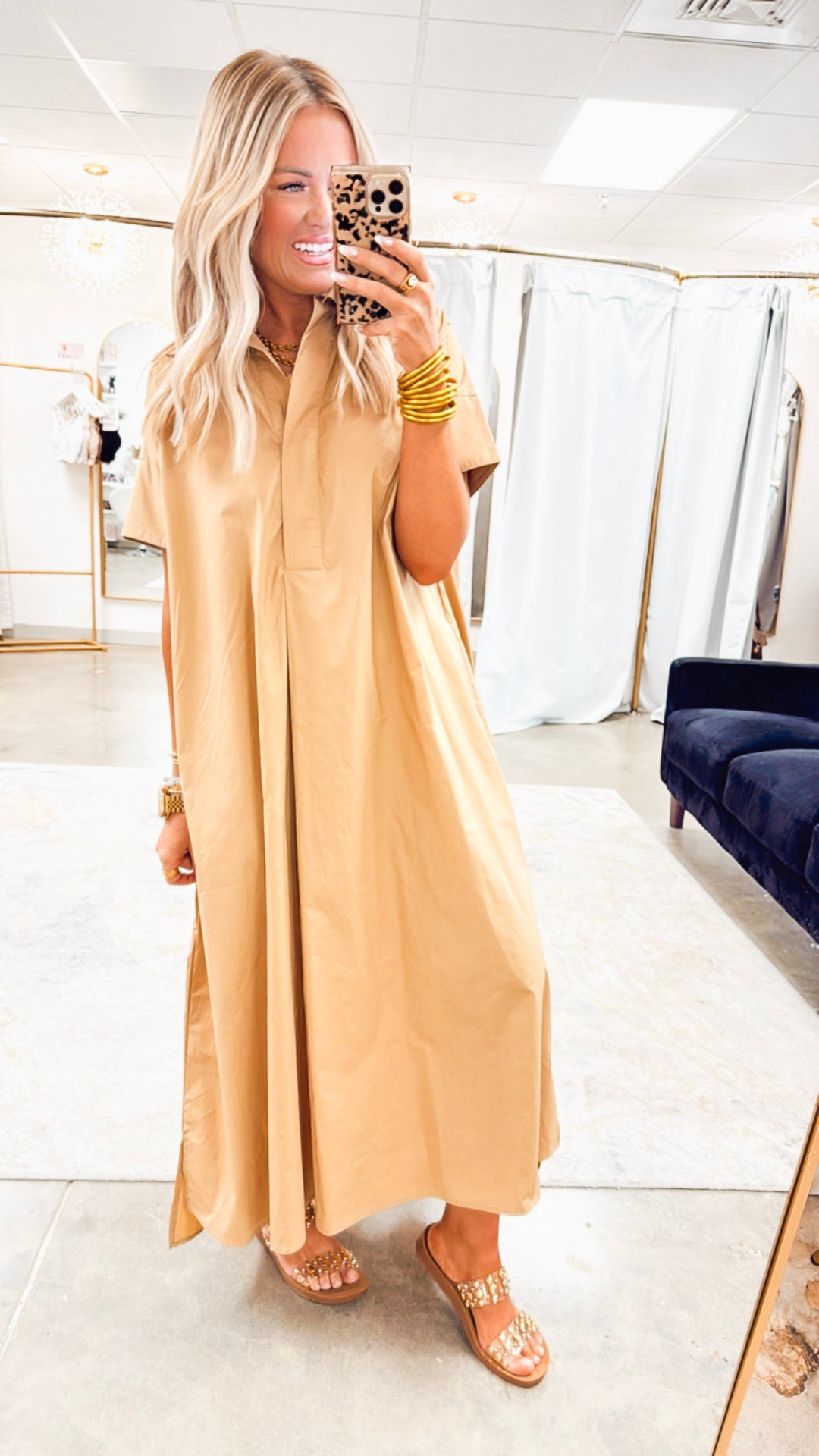 The Sienna Oversized Dress-Taupe