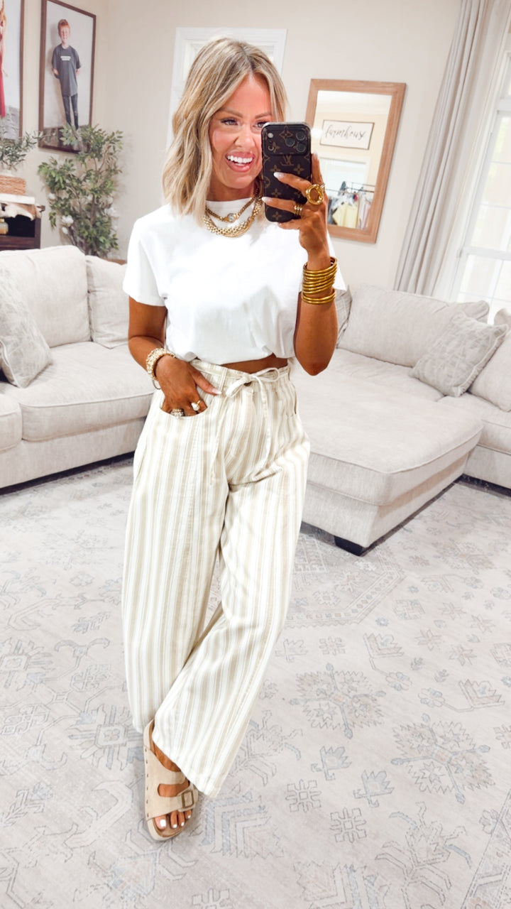 Classic Relaxed Crop Tee-White