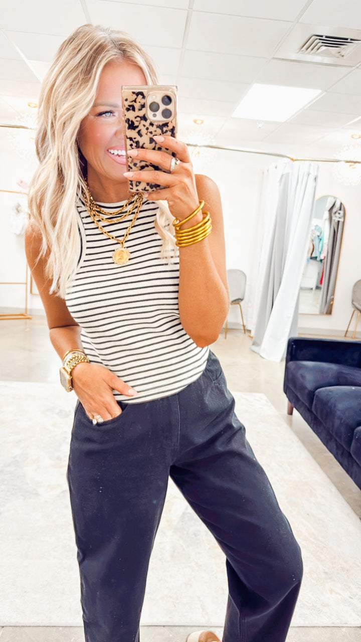 The Riley Striped Rib Tank