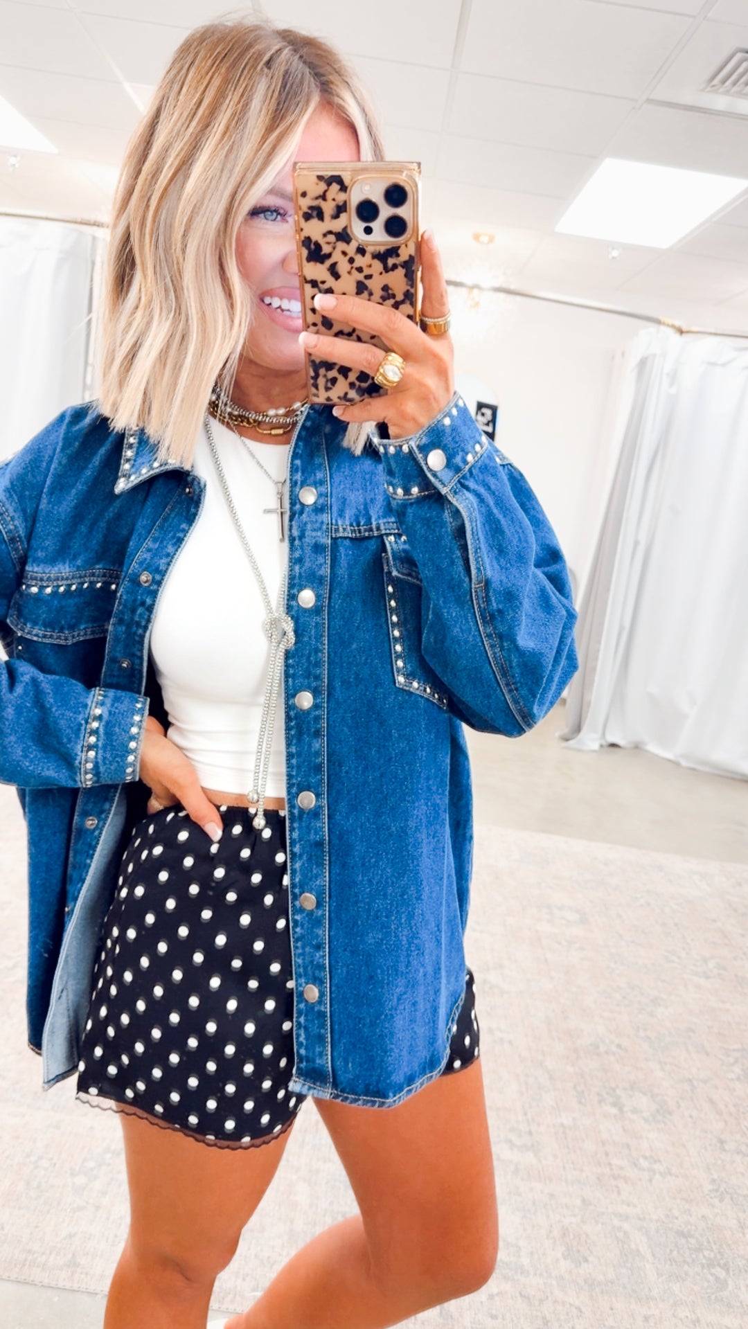 Savannah Studded Denim Jacket