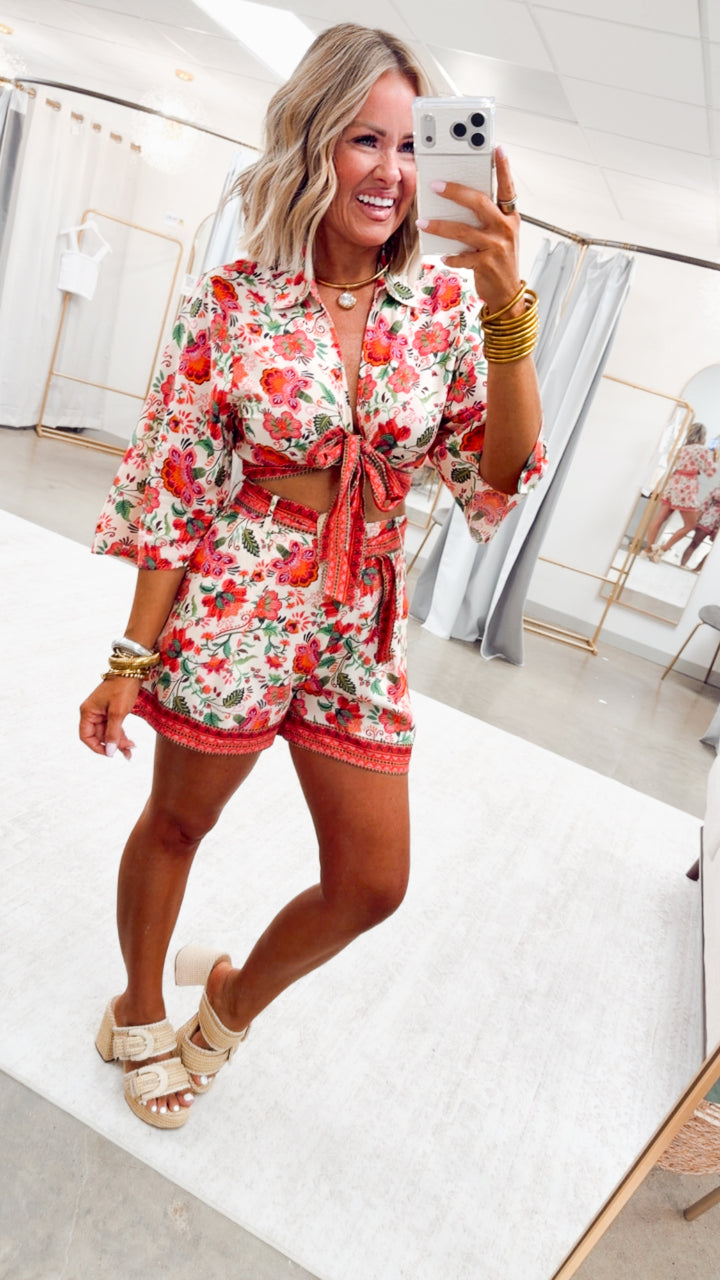 The Tropical Tides Shorts Set