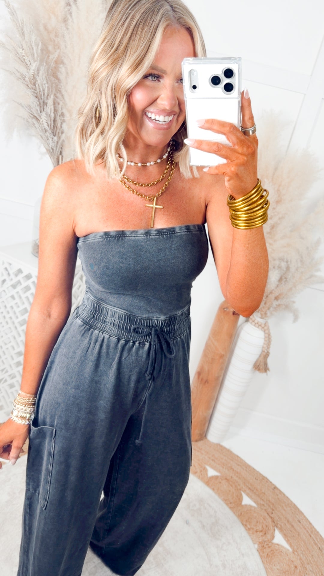 Coastal Ease Jumpsuit-Black