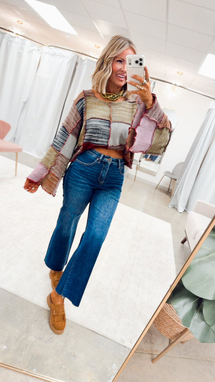 The Fletcher Cropped Wide Leg Jean-Dark