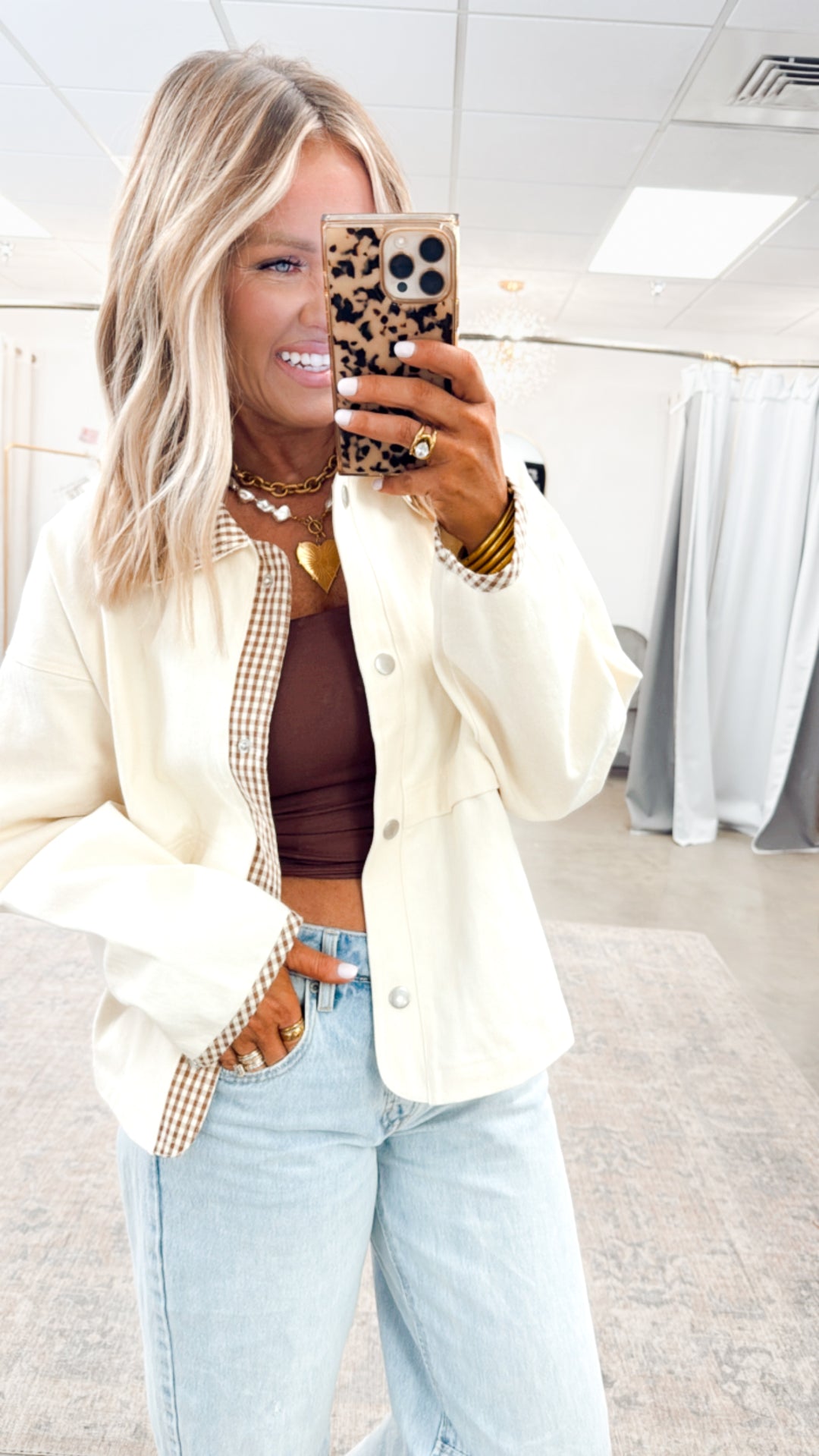 Gingham Luxe Jacket