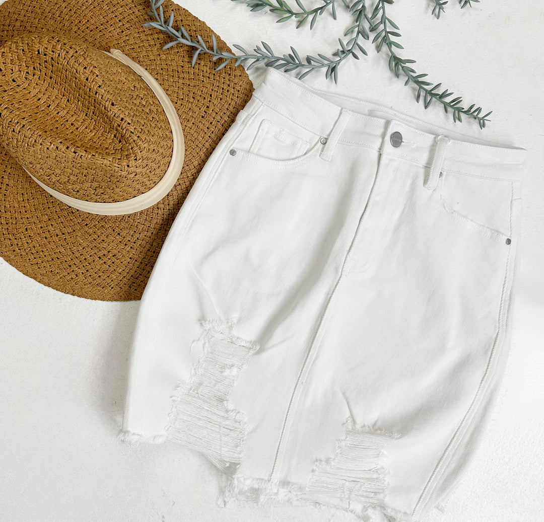 Hi-Rise Pencil Mini Skirt