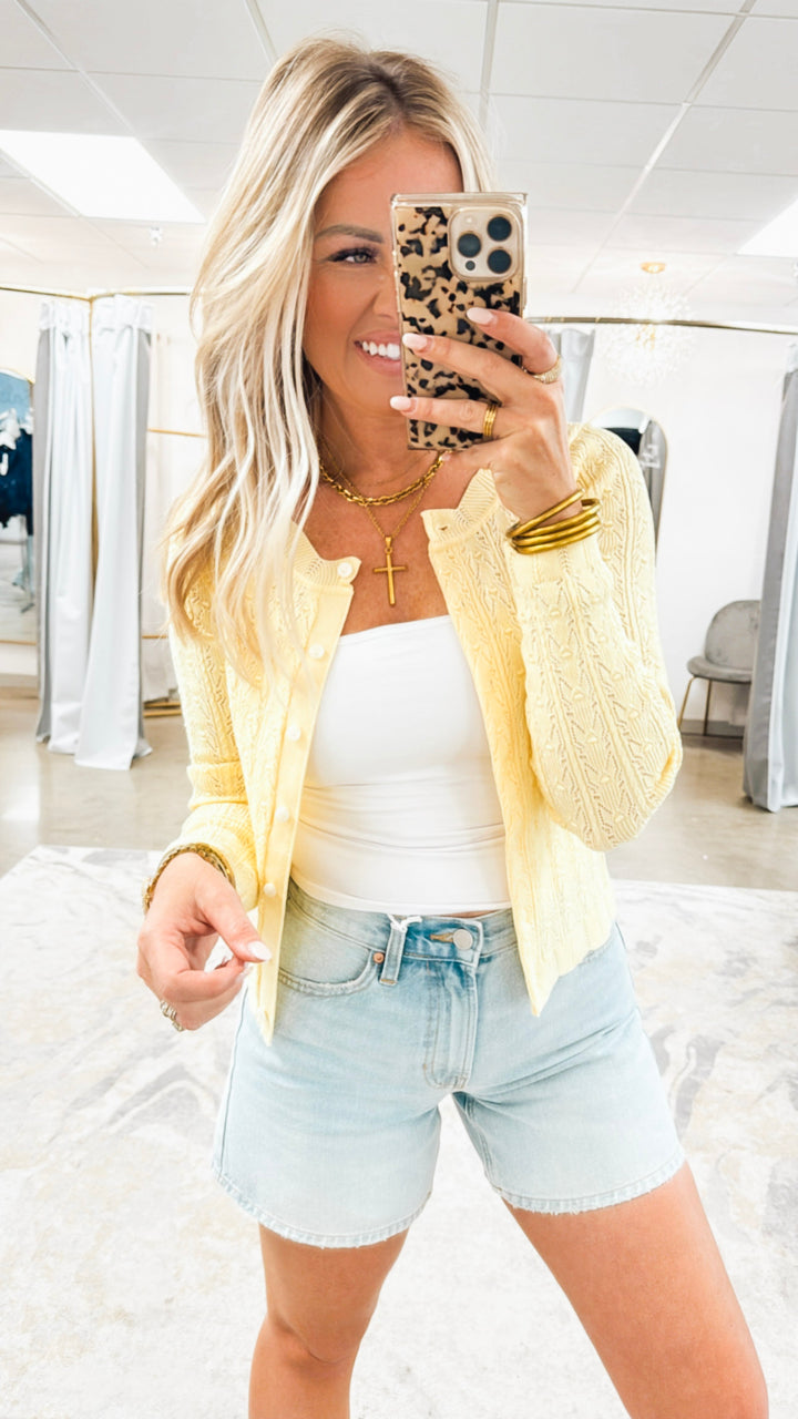 Spring Meadow Cardigan-Yellow