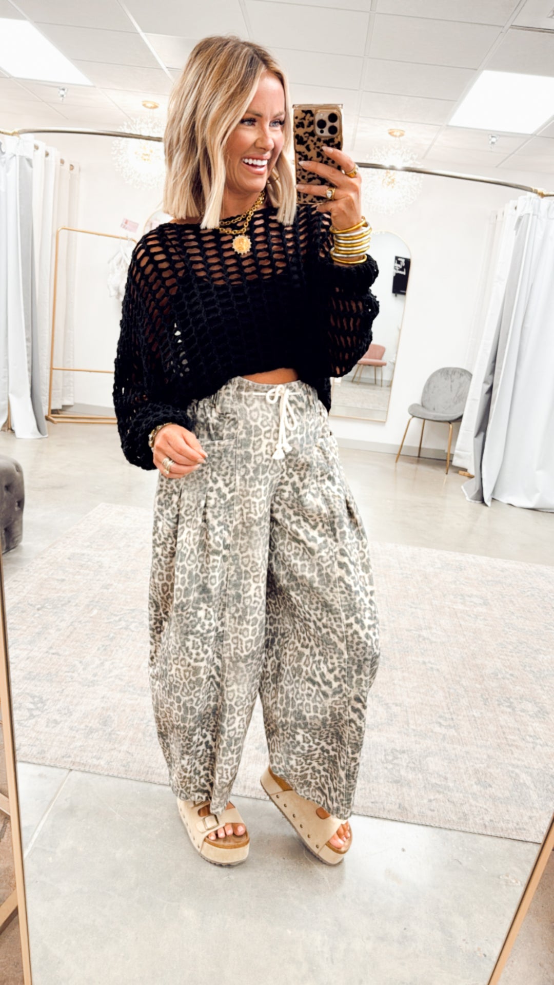 Chunky Crochet Sweater-Black