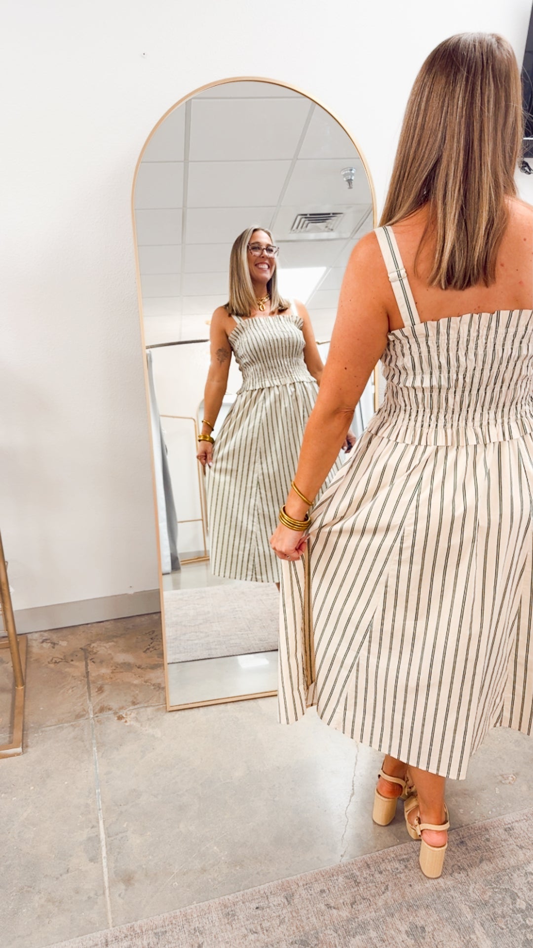 Seabrook Stripe Midi Dress