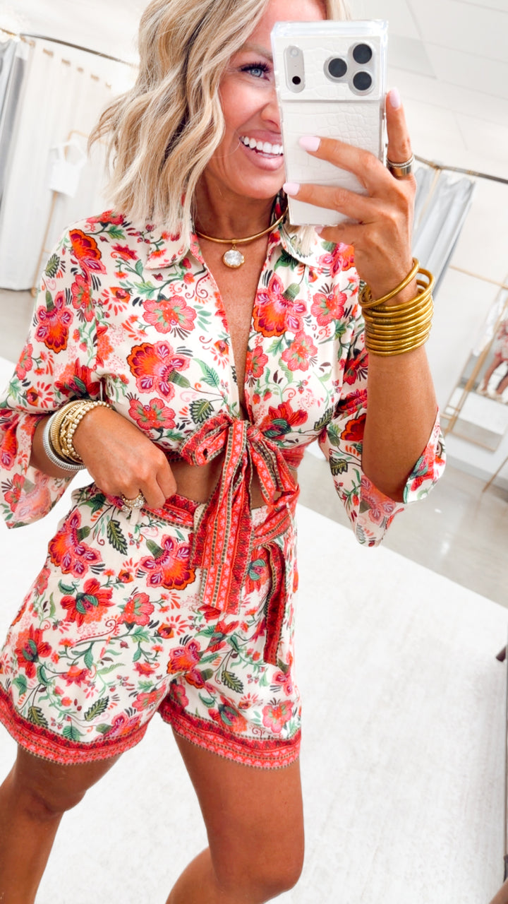 The Tropical Tides Shorts Set