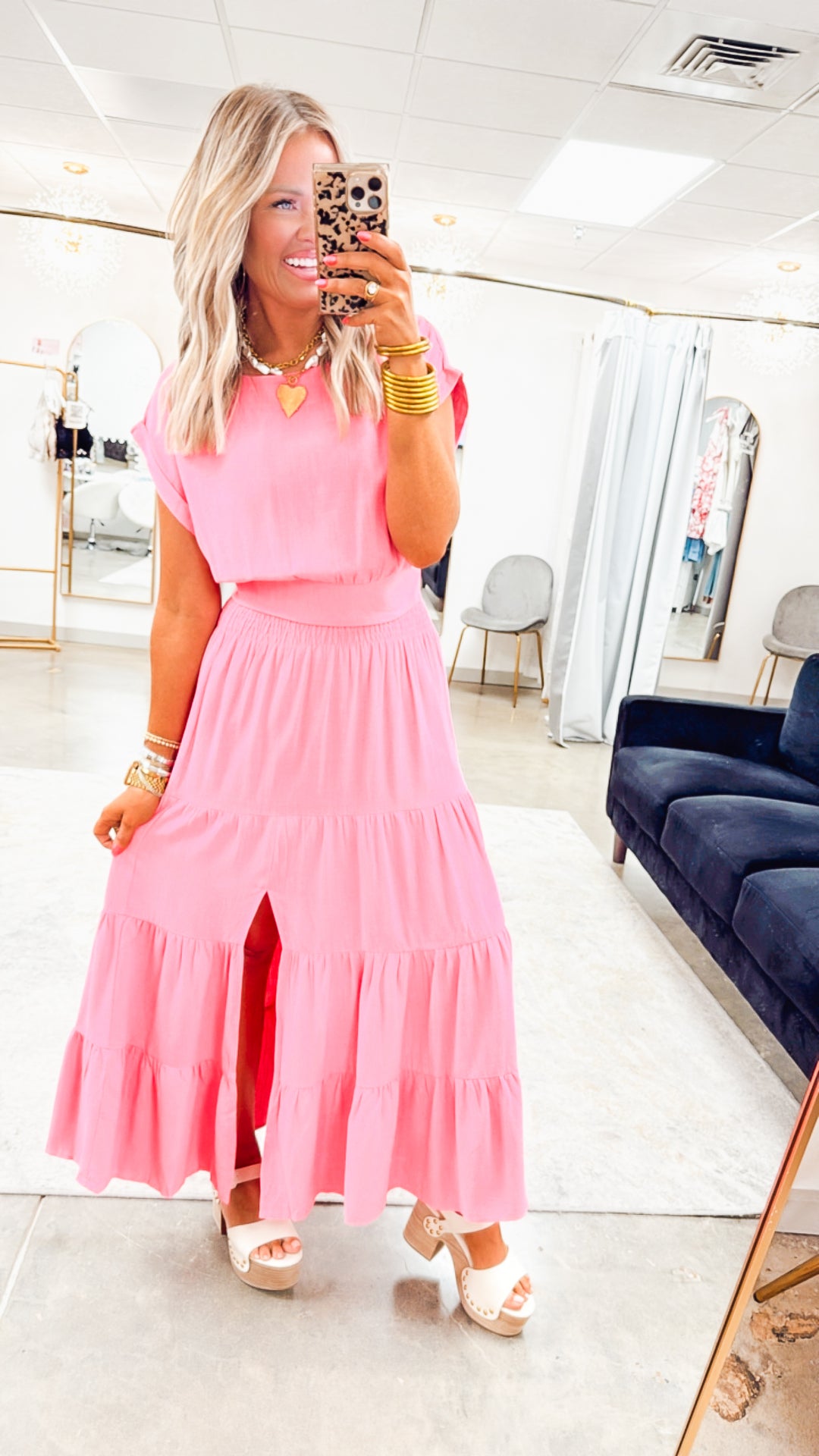 Sun Kissed Skirt Set-Fuchsia