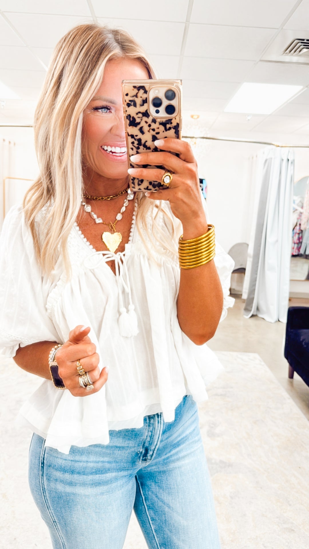 Boho Crochet Blouse-White