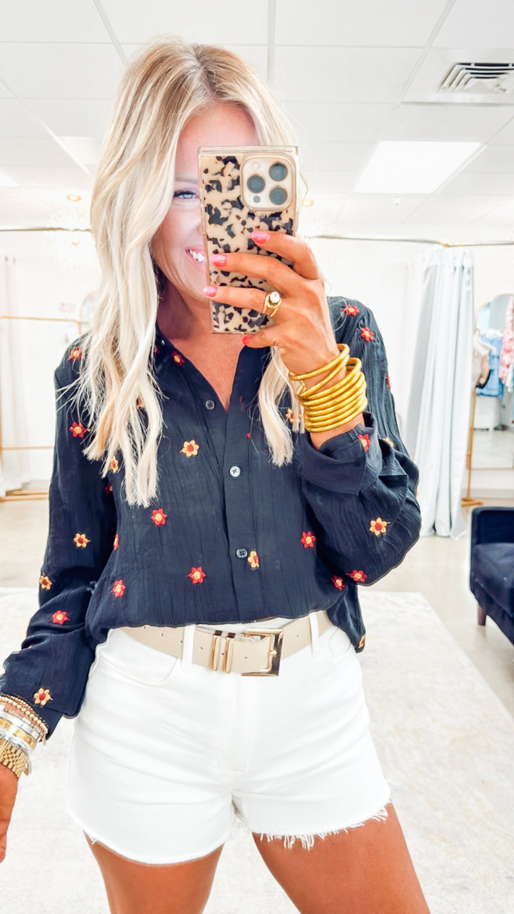 Midnight Garden Crinkle Shirt