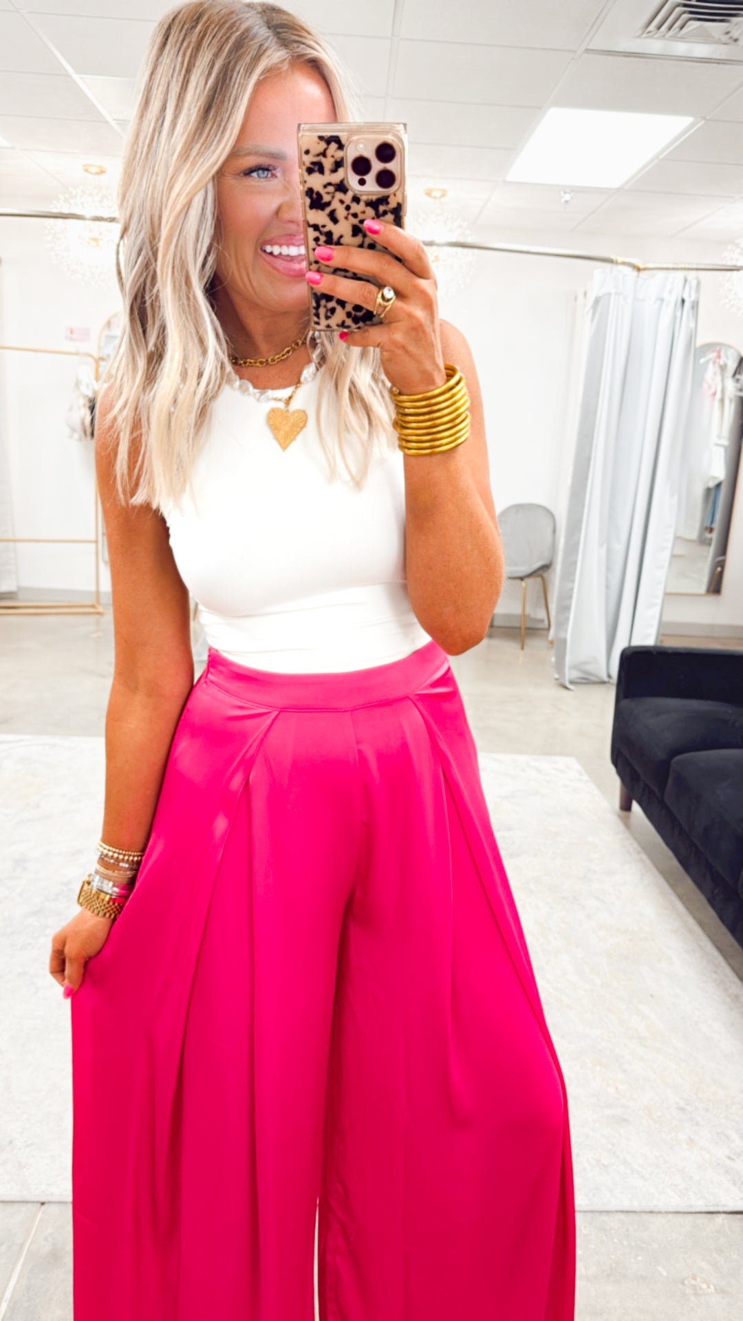 The Gia Satin Wide-Leg Pants