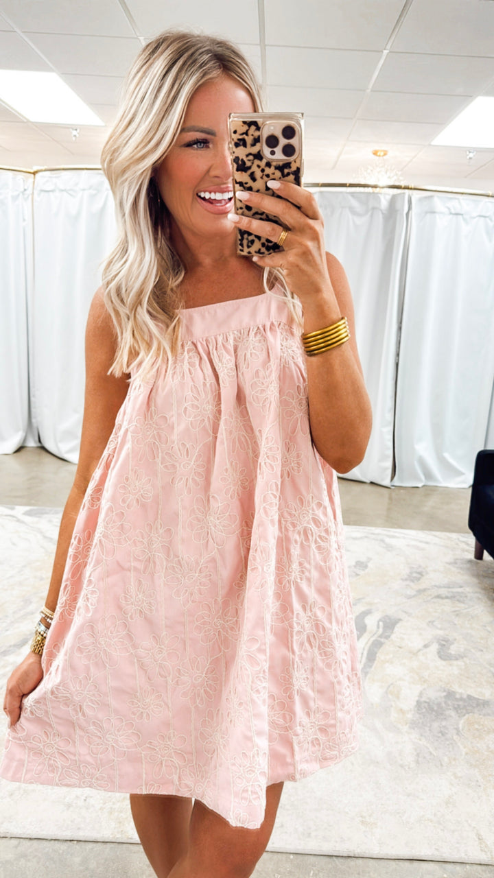 Maddie Floral Embroidered Mini Dress