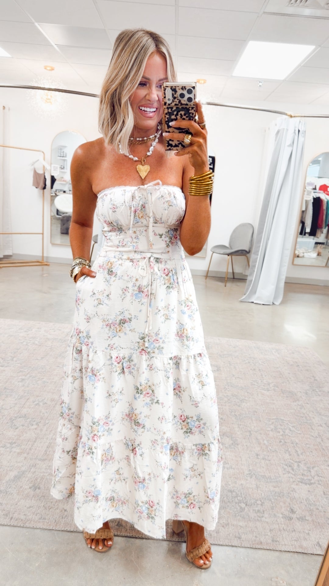 The Bloomette Top & Midi Skirt Set